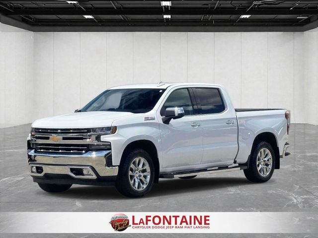 2019 Chevrolet Silverado 1500 LTZ in Summit White — front three-quarter view