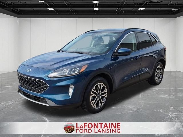 2020 Ford Escape SEL in Green Metallic — front three-quarter view