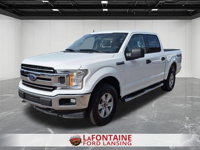2019 Ford F-150 XLT in Oxford White — front three-quarter view
