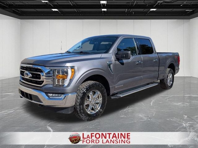 2022 Ford F-150 XLT in Gray Metallic — front three-quarter view