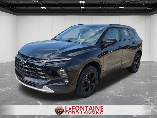 2024 Chevrolet Blazer LT in Black — front three-quarter view