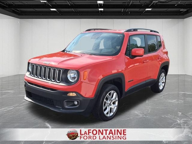 2015 Jeep Renegade Latitude in Omaha Orange — front three-quarter view