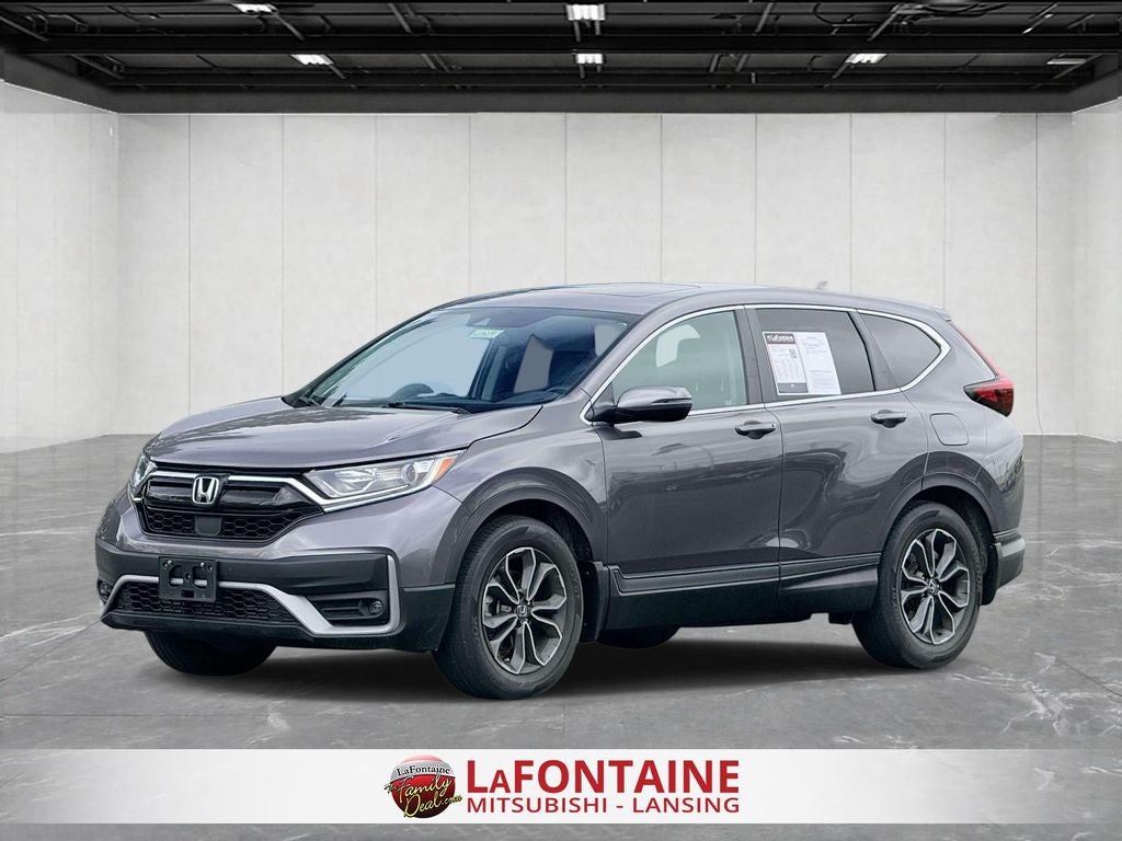 2021 Honda CR-V EX-L in Gray — front three-quarter view