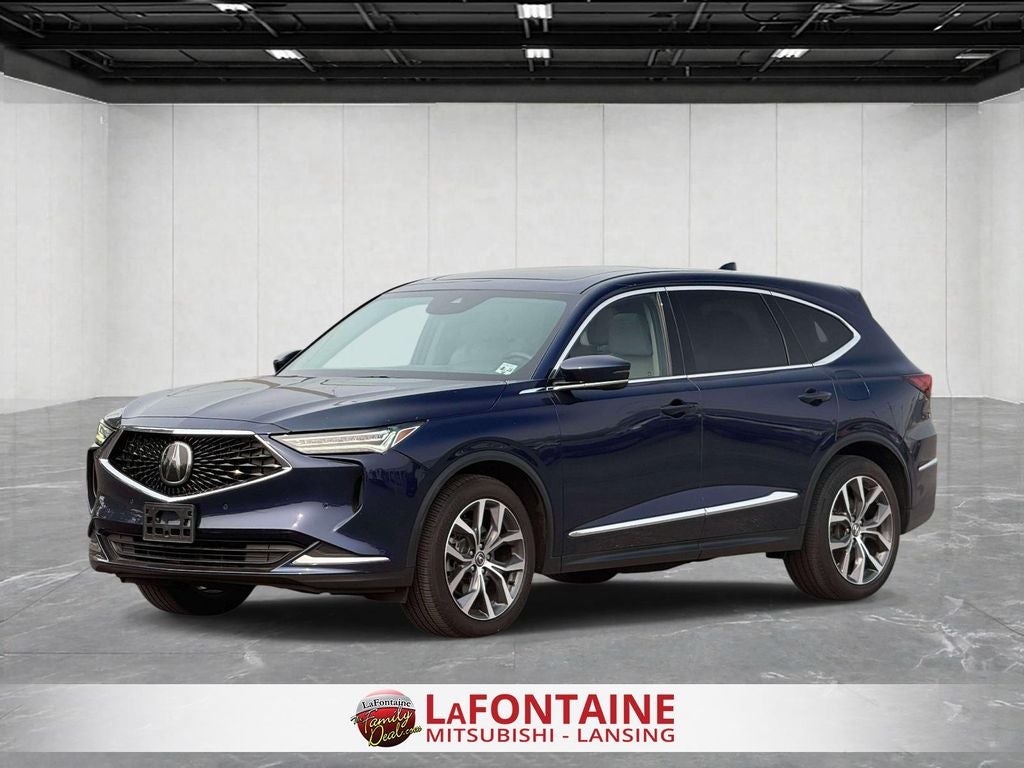 2024 Acura MDX Technology SH-AWD in Blue — front three-quarter view
