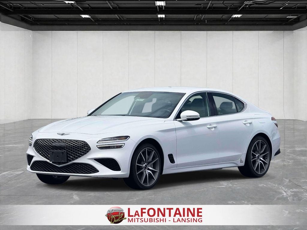 2024 Genesis G70 2.5T in White — front three-quarter view