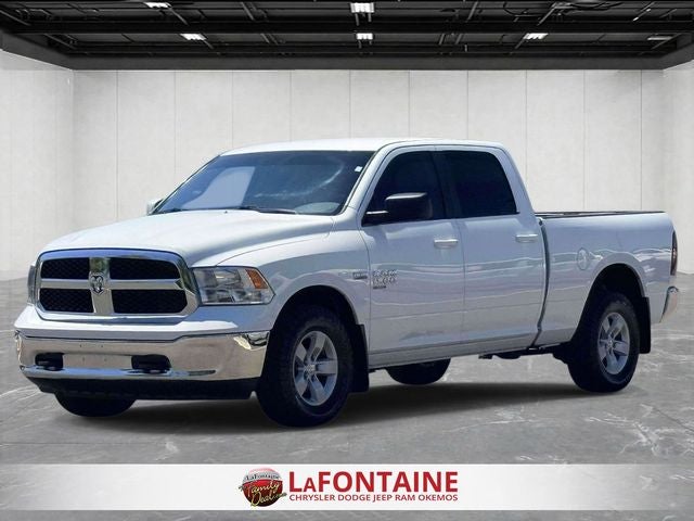 2019 RAM 1500 Classic Big Horn in White — front three-quarter view