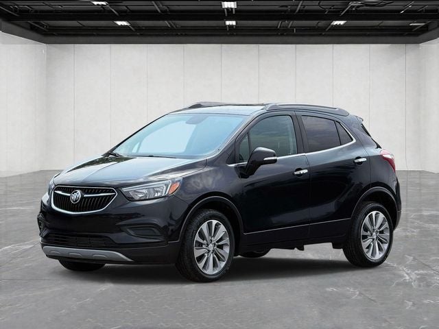 2018 Buick Encore Preferred in Ebony Twilight Metallic — front three-quarter view